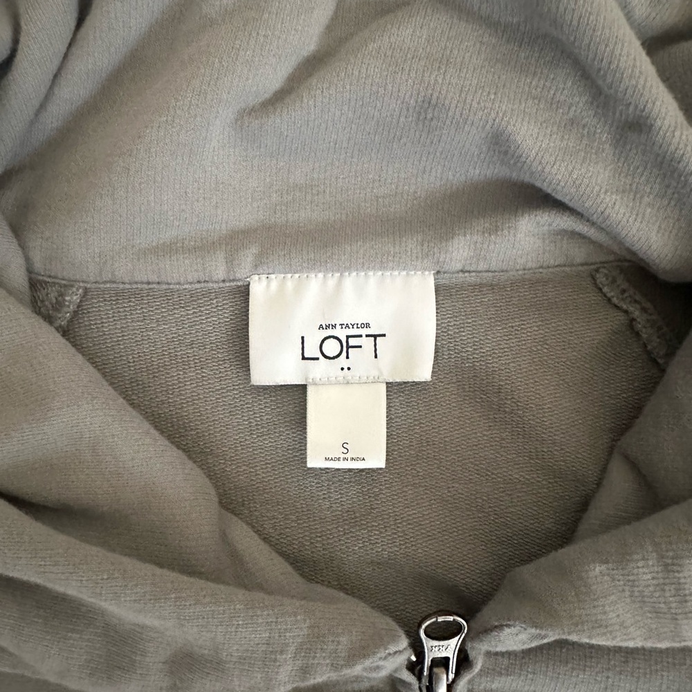 LOFT Slate Ruched Sleeve Jacket - Picture 16 of 16